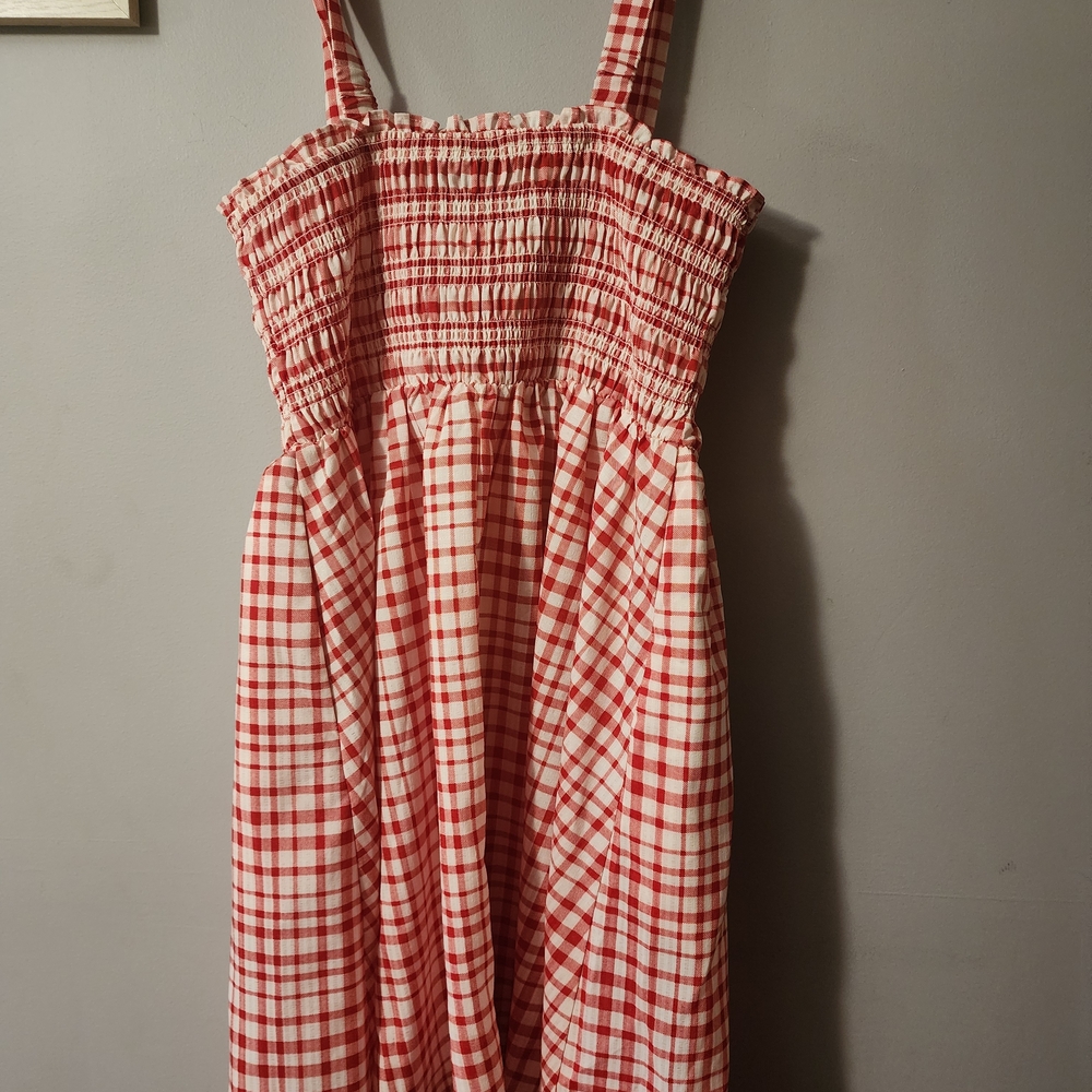 Torrid Red and White Checkered Casual Dress